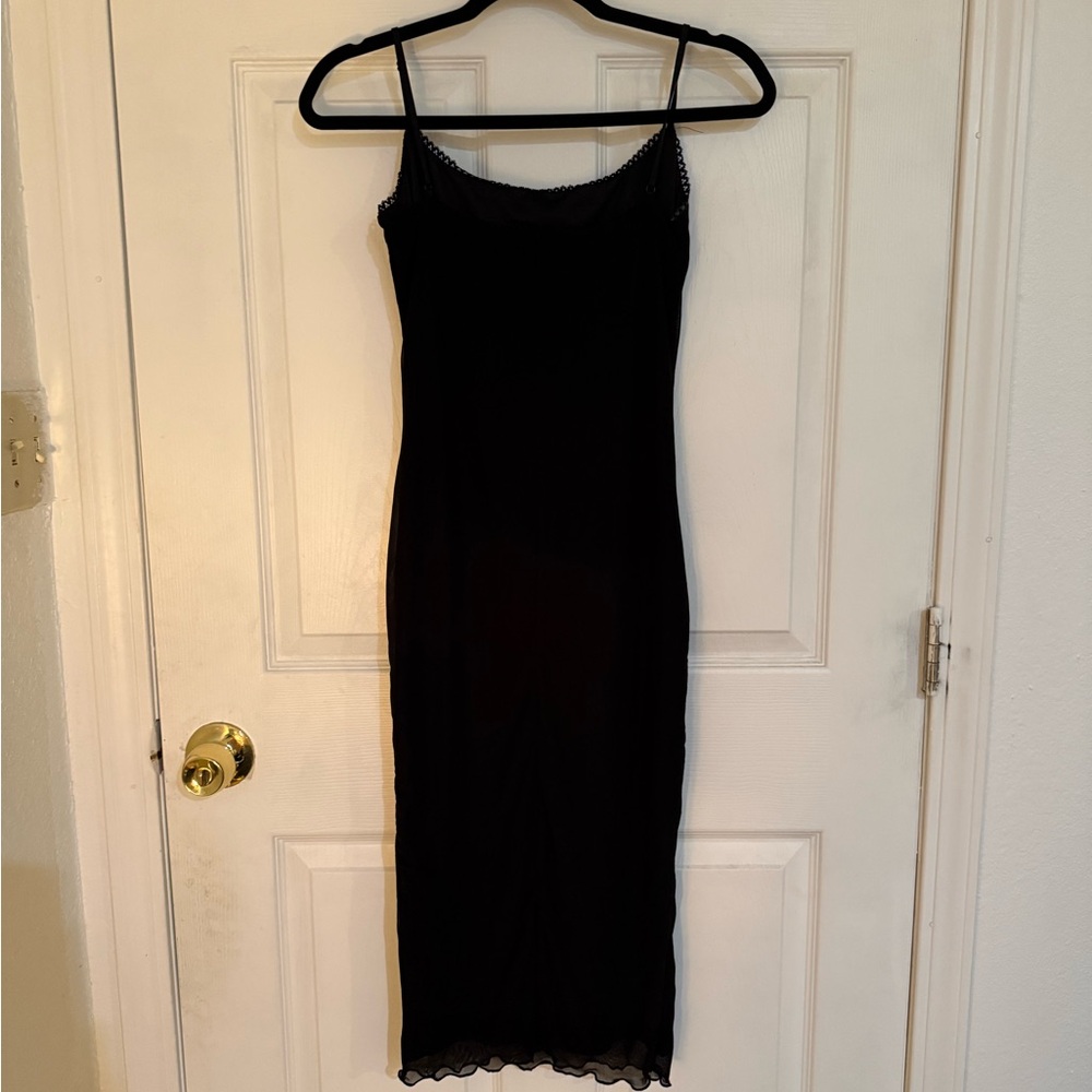 Princess Polly Black Lace-Trimmed Dress